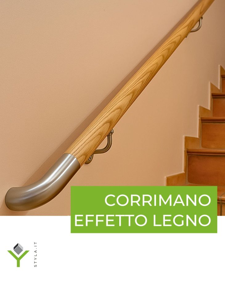 Corrimano effetto Legno styla wall protection