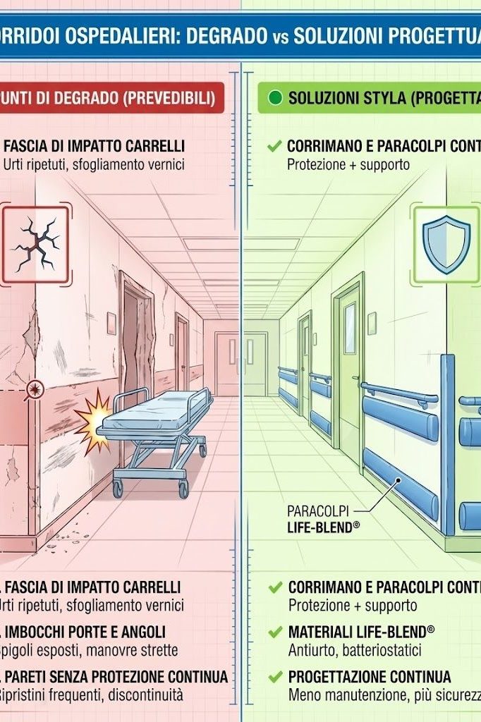 Corridoi ospedalieri soluzioni progettuali
